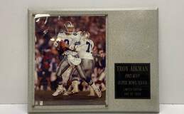 Troy Aikman - Dallas Cowboys Signed 8x10 Photo Plaque