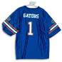 NCAA Mens #1 Gators Blue Orange And White Short Sleeve Jersey Size 2XL image number 2