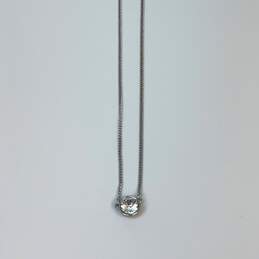 Designer Givenchy Silver-Tone Link Chain Rhinestone Pendant Necklace alternative image