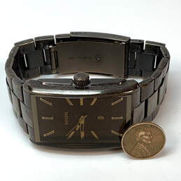 Designer Fossil FS-47679 Silver-Tone Rectangle Dial Analog Wristwatch alternative image