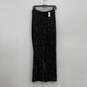 NWT Womens Black Sequin High Waisted Straight Leg Trouser Pants Size Small image number 1
