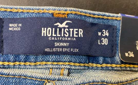 Hollister Women Blue Jeans- Sz 34x30 NWT image number 3