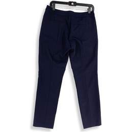 Adrianna Papell Womens Blue Flat Front Welt Pocket Straight Leg Dress Pants Sz 6 alternative image