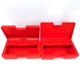 Vintage 1980s LEGO Red Plastic Hard Shell Storage Box Container Cases alternative image