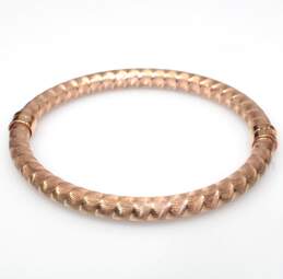 Milor Rose Gold Toned Sterling Silver Bangle Bracelet - 16.46g