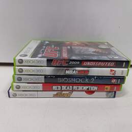 Bundle of 5 Assorted Microsoft Xbox 360 Video Games