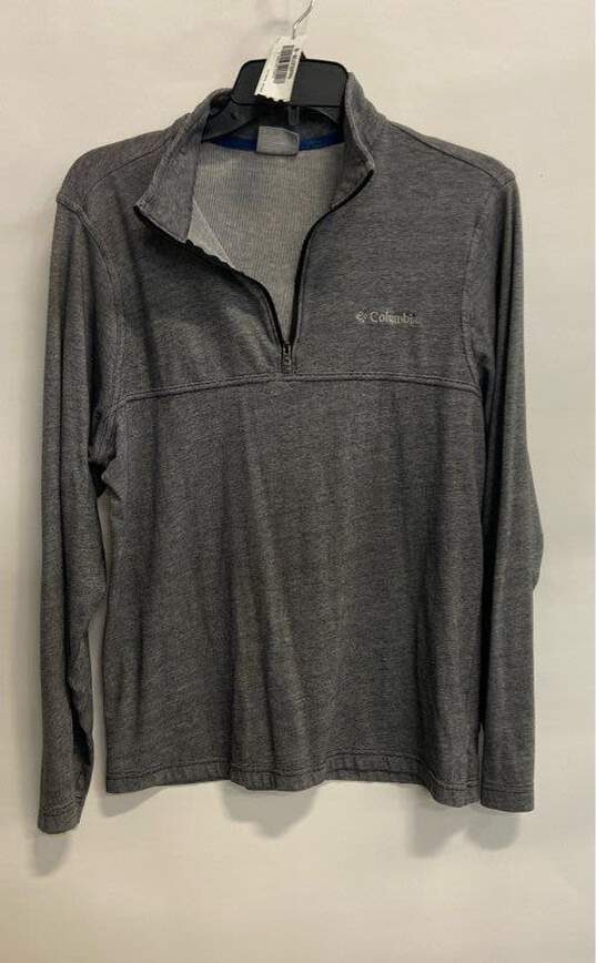 Columbia Sportswear Mens Gray Heather 1/4 Zip Henley Sweatshirt Size Small image number 2
