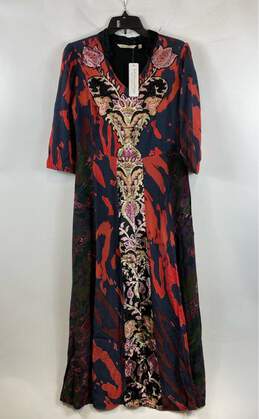 NWT Soft Surroundings Womens Multicolor V-Neck Epiphany Maxi Dress Size 6