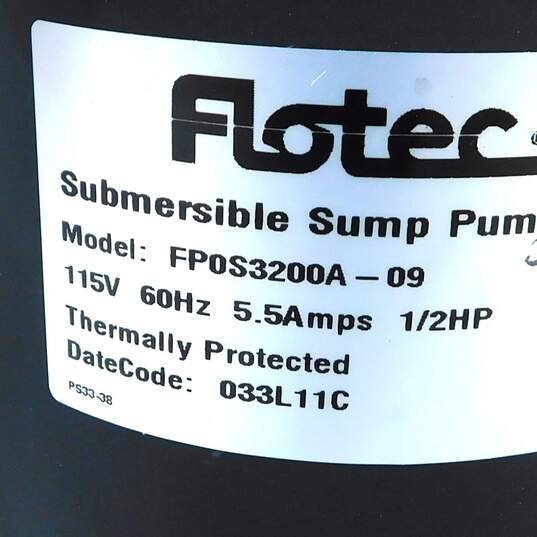 Flotec Sump Pump Automatic Submersible 1/2 HP FP0S3200A image number 6