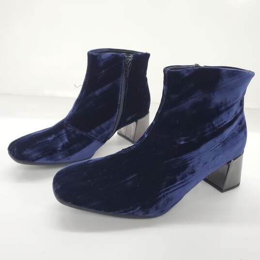 Buy the Gabor Blue Velvet Ankle Boots Women's Size | GoodwillFinds