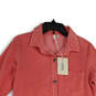 NWT Womens Pink Spread Collar Long Sleeve Button-Up Shirt Size Small image number 3