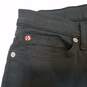 Womens Black Denim Dark Wash Pockets Stretch Skinny Leg Jeans Size 31 image number 5