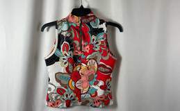 NWT 7th Avenue NY & CO Womens Multicolor Floral Cropped Blouse Top Size XS alternative image
