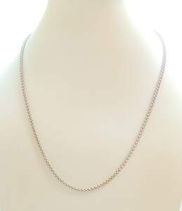 18k White Gold Popcorn Chain Necklace 8.1g