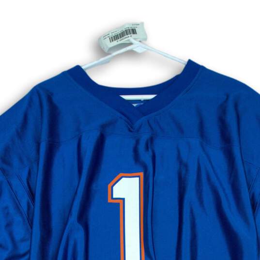 NCAA Mens #1 Gators Blue Orange And White Short Sleeve Jersey Size 2XL image number 3