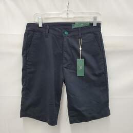 NWT AG Adriano MN's Dark Blue Flat Front Slim Fit Canyon Shorts Size 29