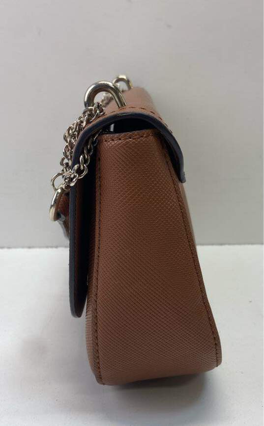 Guess Augustina Small Flap Crossbody Cognac image number 4