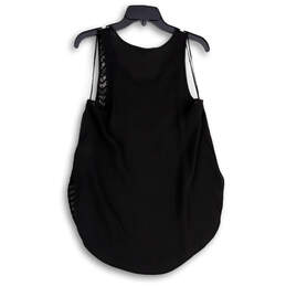 Womens Black Studded Sleeveless Round Neck Pullover Blouse Top Size Medium alternative image