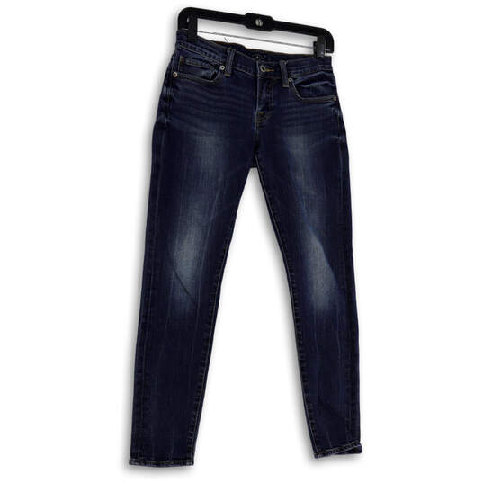 Womens Blue Denim Medium Wash Pockets Stretch Skinny Leg Jeans Size 00/24 image number 1