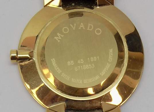 Movado Swiss 7 Jewels Sapphire Crystal Leather Band Museum Dress Watch 28.9g image number 6