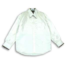 Daniel Ellissa Mens White Brown Shirt Long Sleeve Size 36