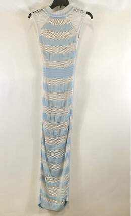 Bebe Womens Blue White Striped Knit Sleeveless Pullover Sweater Dress Size 2XS alternative image