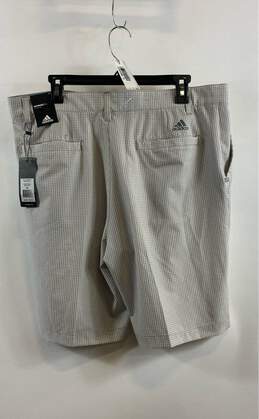 NWT Adidas Mens Gray White Check Slash Pockets Golf Chino Shorts Size 36 alternative image