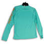 Womens Blue Long Raglan Sleeve Crew Neck Pullover T-Shirt Size Small image number 2
