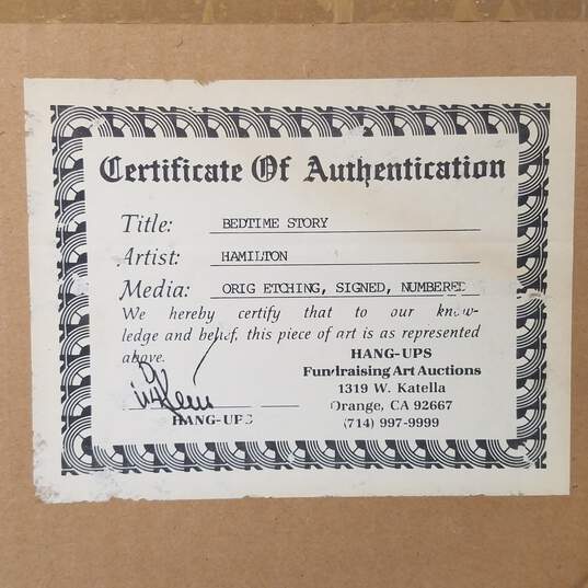 Florence Hamilton Signed Limited Edition, Framed Vintage  Etchings on Paper image number 9