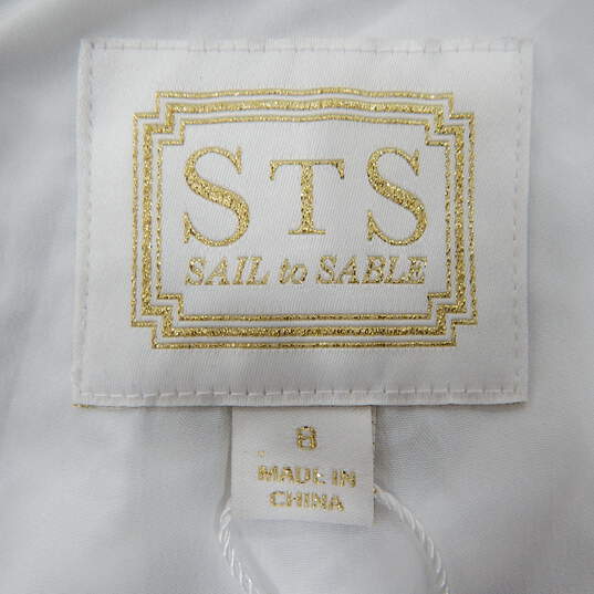 STS Sail to Sable Women's White Embroidery Midi Dress Size 8 image number 5