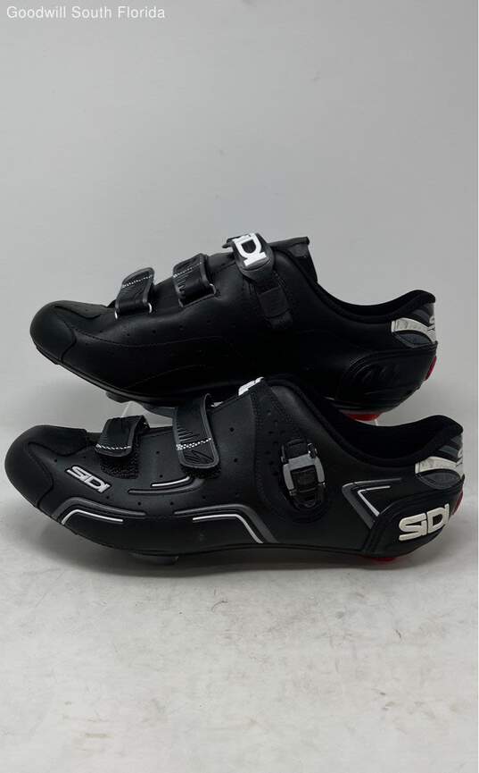 Sidi Mens Buvel Black Leather Round Toe Low Top Cycling Shoes Size 48 image number 1