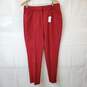 Express Women's Red Stretch Publicist Mid Rise Ankle Pants Size 14R image number 1