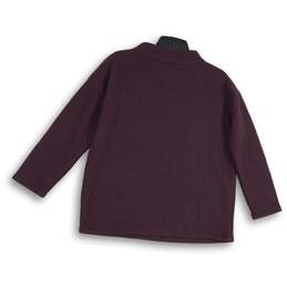 NWT Lord & Taylor Womens Pullover Sweatshirt Long Sleeve Crew Neck Purple Sz M/M alternative image