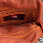 NWT Womens Orange Leather Inner Pockets Kiss Lock Fashionable Hobo Bag image number 3