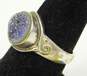 925 Sajen Druzy Quartz Solitaire Ring 4.9g image number 5