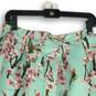 Alya Womens Blue Pink Floral Side Zip Pleated Mini Skirt Size Medium image number 3