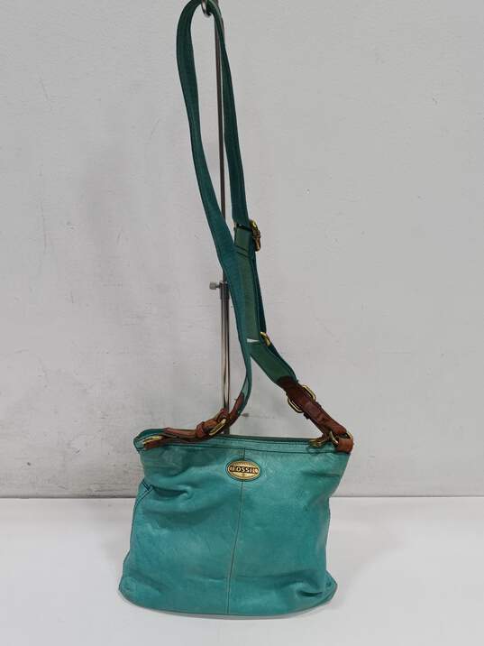 Fossil Green Leather Purse image number 1
