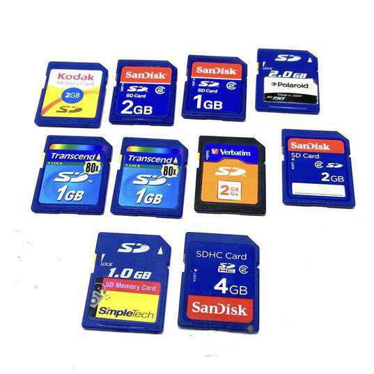 Assorted SD Memory Card Lot of 10 image number 1