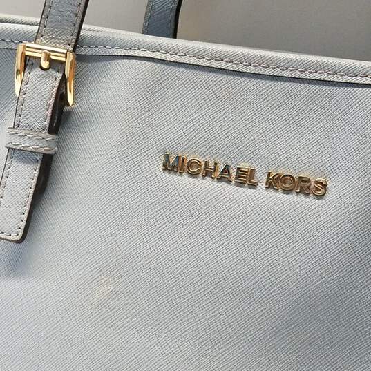MICHAEL Michael Kors Jet Set Saffiano Leather Tote in Blue