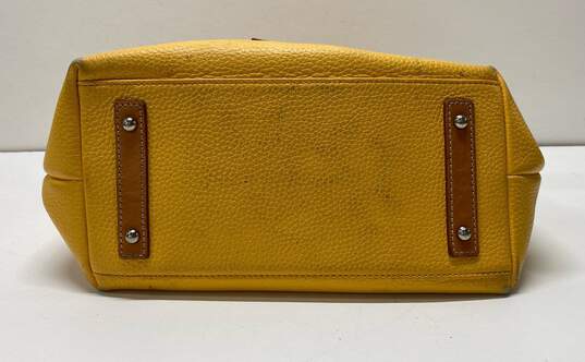 Dooney and Bourke Yellow Leather Zip Tote Bag image number 5