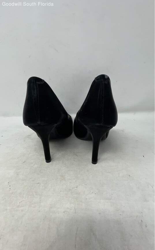 Vizzano Womens Black Leather Slip-On Pointed Toe Stiletto Pump Heels Size EUR 34 image number 3