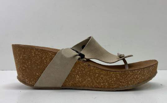 8100 Melrose Leather Cork Thongs White 9.5 image number 1