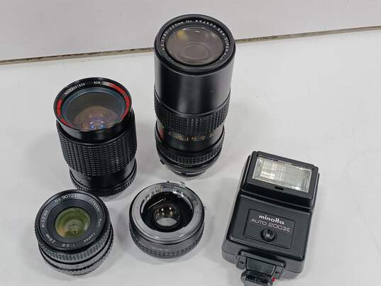 Minolta XG1 SLR W/ Case & Lenses Untested image number 4