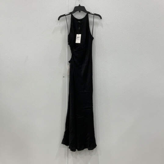 Womens Black Sleeveless Round Neck Long Maxi Dress Size XS image number 1