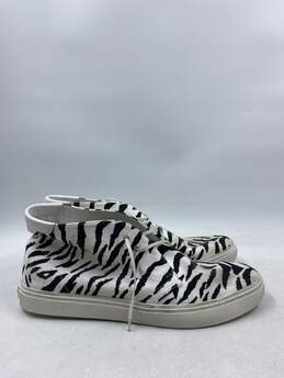 Authentic Saint Laurent White Canvas Animal Print Sneaker M 10