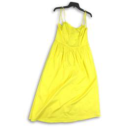 NWT French Connection Womens A-Line Dress Sweetheart Neck Yellow Size 8