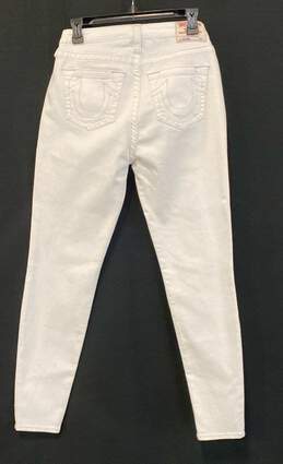 True Religion Womens White High Rise Light Wash Denim Skinny Leg Jeans Size 29 alternative image