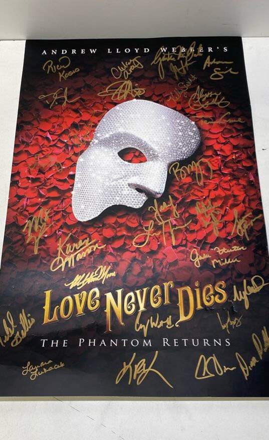 Cast Signed Poster- Andrew Lloyd Webber's "Love Never Dies" The Phantom Returns image number 1