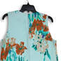 Womens Blue Orange Floral sleeveless Back Keyhole  A-Line Dress Size 12 image number 4