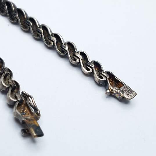 Ross Simons Sterling Silver Melee Diamond 7 3/8" Link Bracelet 16.5 G image number 3